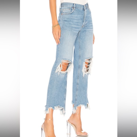 Free People Maggie Mid Rise Straight Leg Jeans - Picture 7 of 16